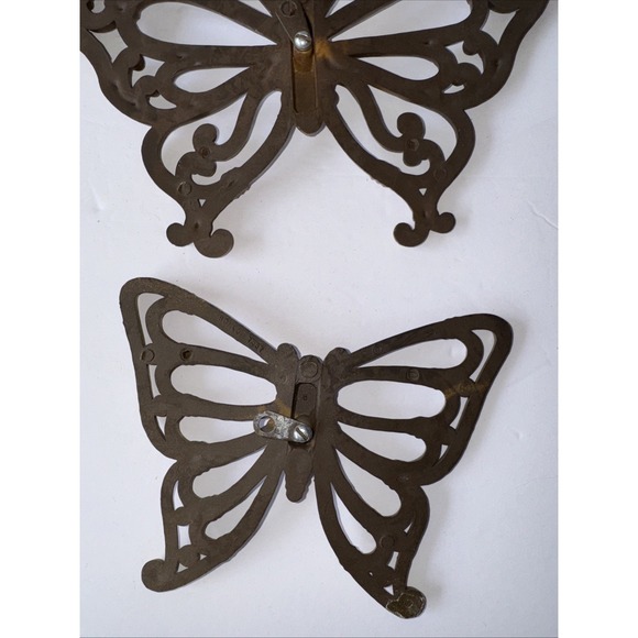 Vtg Syroco Butterfly WallDecor Plastic Resin Hang 1978 Retro Boho Brown 70s core - Picture 6 of 8